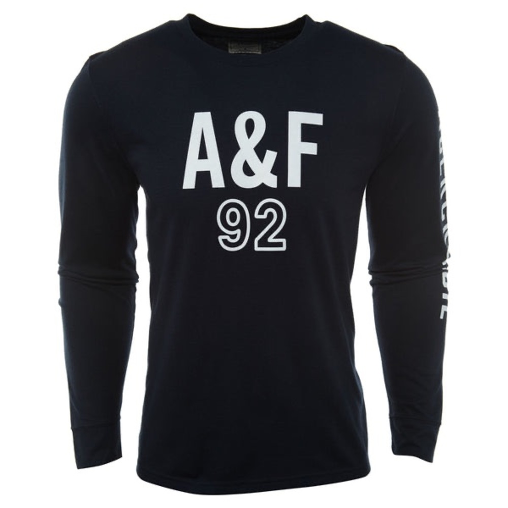 Abercrombie & Fitch Printed Long sleeve Crew Neck T-shirt Mens